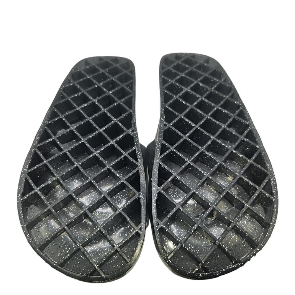 Anti Social Social Club Black Glitter Jelly Slide Sandals size 7 - Picture 2 of 3